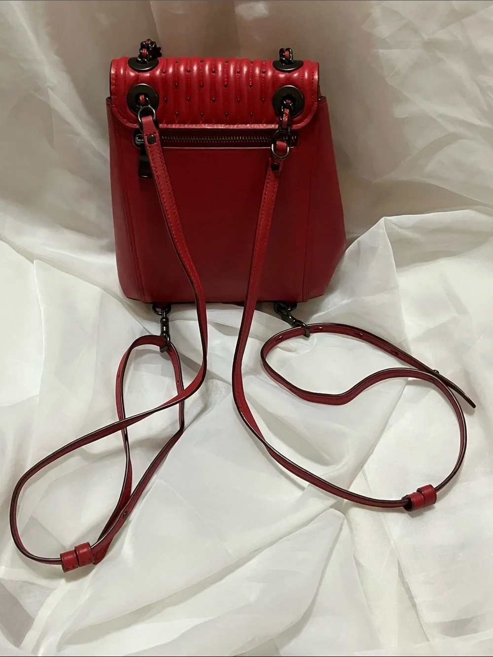 Parker Convertible Backpack 16 with Quilting and Rivets